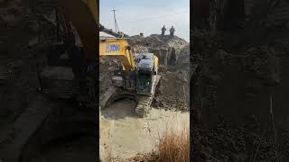 Xcmg excavator digging trench [upl. by Auqinehs]