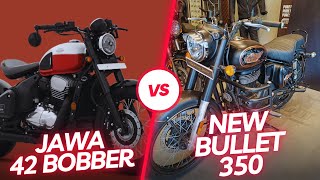 Royal Enfield Bullet 350 VS Jawa 42 Bobber  Royal Enfield VS Jawa [upl. by Derzon451]