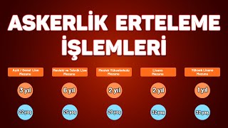 Askerlik Kaç Yaşına Kadar Ertelenebilir  Askerlik Tecil Ettirme [upl. by Etnoled]