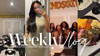 WEEKLY VLOG FRIENDSGIVING  HOME FOR THE HOLIDAYS  NEW CAFES amp MORE ALLYIAHSFACE VLOGS [upl. by Verbenia362]