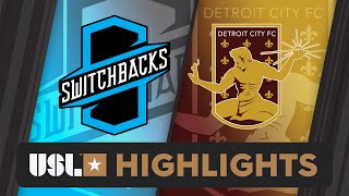 3162024  Colorado Springs Switchbacks FC vs Detroit City FC  Game Highlights [upl. by Kcirdek916]