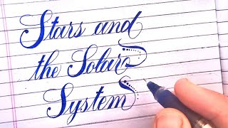 How to write Stars and the Solar System in Beautiful Calligraphy [upl. by Amaryllis]