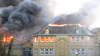 Fire at Lytchett Minster School [upl. by Onaicnop]