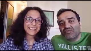 Funny video Husband and wife wishing quotHAPPY MARRIED LIFEquot [upl. by Halie]