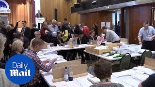 Parties gather at Wandsworth Town Hall for local elections count  Daily Mail [upl. by Ahsiekim]