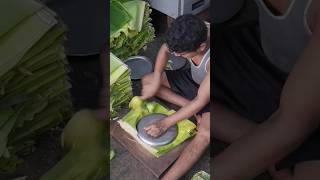 ⚡⚡ Leaf Plate Making Process⚡⚡ shorts telugufoodie esangathulu streetfood foodie omelette [upl. by Aiz]