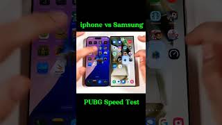 iphone 15 Pro Max vs Samsung Galaxy S24 ultra PUBG Speed Test shortsviralvideo speedtest [upl. by Chil]