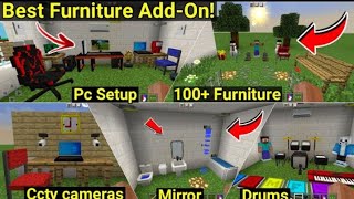 Best Furniture mod for mcpe 😱  Best furniture mod 😱😰 [upl. by Yeliac]