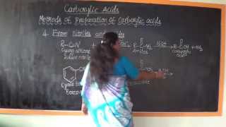 Class 12II PUC Carboxylic Acids08 Preparation from Nitriles and Amides [upl. by Naejamron]