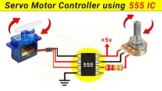 How to make a Servo Motor Controller using 555 IC  SKR Electronics Lab [upl. by Oicaro]