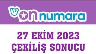 On Numara Çekiliş Sonuçları 27 Ekim 2023 [upl. by Celinda632]