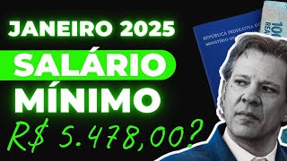 TODOS VÃO RECEBER esse Salário mínimo em 2025 [upl. by Hilton531]