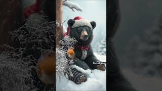 Christmas 🎄 Bear ai Christmas christmasshorts [upl. by Wadleigh]