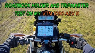 Roadbook Holder and double Tripmaster on KTM 1090 R ADV [upl. by Jesher]