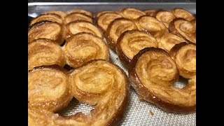 Palmiers with Puff Pastry  Elephant Ears  Orejas [upl. by Lemej535]