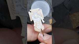 Glazing Technique for Painting Warhammer Minis  Space Marine Storm Shield  warhammer40k [upl. by Katharine]