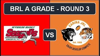 BRL A GRADE  Round 3 Wynnum Manly Seagulls vs Carina Tigers [upl. by Ttayw]