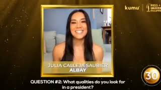 BOOM Miss Albay Julia Saubier Winning the Interview Challenge [upl. by Zwick]