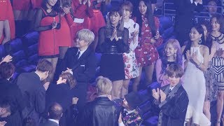 181106 방탄소년단 BTS 트와이스 TWICE 올해의발견상 셀럽파이브 축하 4K 직캠 Fancam 지니뮤직어워즈 MGA by Mera [upl. by Minica]