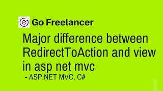 major difference between RedirectToAction and view in asp net mvc [upl. by Einahpts]