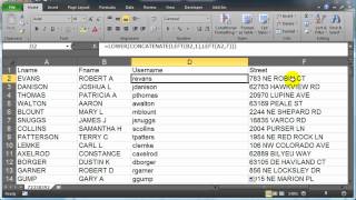 Use Excel and Text Functions to Generate Usernames and Passwords [upl. by Bijan]