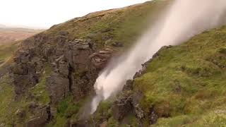 Storm Winds So Strong Waterfall is Blown Uphill [upl. by Ijies]