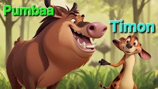 quotTimon and Pumbaaquot 3D Animated Short Story by DilShi dilshiacademy animation shortskids disney [upl. by Aihsram]