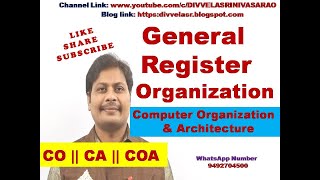 General Register Organization  Computer Organization and Architecture  CO  CA  COA [upl. by Garek624]