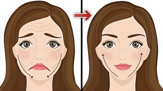 Face lifting exercises for jowls and smile lines 10 mins Super easy [upl. by Nalor]