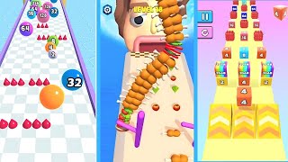 Sandwich Runner vs Ball Run 2048 vs Jelly Run 2048 ASMR Satisfying Gameplay 2028 ballrun2048 [upl. by Coucher]