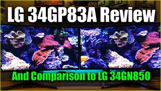 LG 34GP83AB Review and Comparison vs LG 34GN850 • Best Ultrawide Gaming Monitor for 2021 1440p IPS [upl. by Jacki]