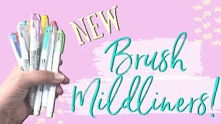 NEW Brush Mildliners  Brush Pen Review [upl. by Obola716]