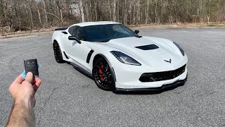 LAST YEAR Chevrolet Corvette C7 Z06 Start Up Exhaust Test Drive Walkaround POV and Review [upl. by Anailli]