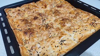 Hazır yufkadan peynirli börek tarifi  Sodalı börek nasıl yapılı  YUFKADAN BÖREK Yemek tarifleri [upl. by Aker177]