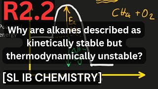 R22 Why are alkanes kinetically stable but thermodynamically unstable SL IB CHEMISTRY [upl. by Hoffer767]