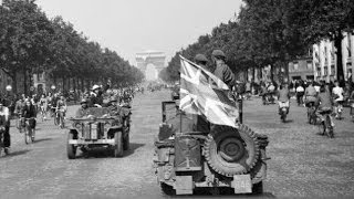 British troops help liberate Paris 1944 [upl. by Hillegass]