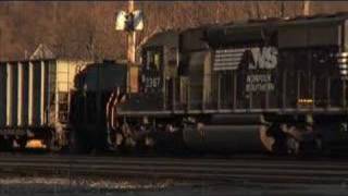 Norfolk Southern at Conemaugh Johnstown Pennsylvania [upl. by Htelimay]