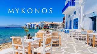 MYKONOS ISLAND Greece  Highlights capital beach clubs kite surf amp sunsets [upl. by Binni]