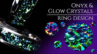 Making a set of Onyx and Glow Crystal rings [upl. by Deirdra]