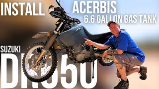 Suzuki DR650  Acerbis 66 Gallon Gas Tank  InstallIt Works [upl. by Wetzell]