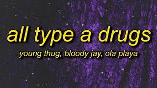 All Type A Drugs but only the good part looped  sped up Lyrics  hi im bloody jay im an addict [upl. by Eiahpets]