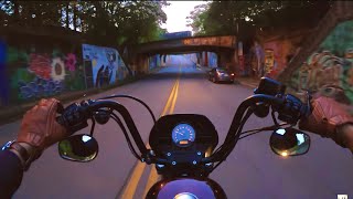 Pure RAW Sound  Harley Davidson Sportster Iron 1200 Exhaust Sound only  ASMR  GoPro 4K POV [upl. by Neelhsa580]