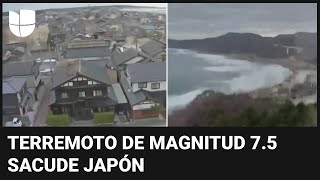 Alerta de tsunami en Japón tras potente terremoto en la costa noroeste del país [upl. by Nauj]