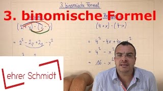 3 binomische Formel  quadratische Gleichungen  Mathematik  Lehrerschmidt [upl. by Hsur]