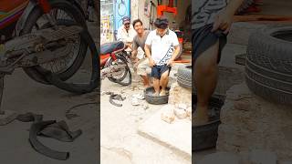 Prank 😎 with bike mechanic funny viralvideo prankster comedy prankvideo fun youtubeshorts [upl. by Evslin]