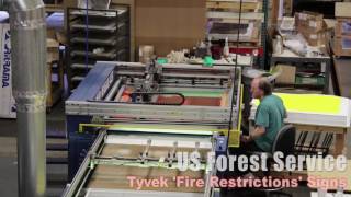 UV Ink Screen Printing to  Tyvek [upl. by Goodrich904]