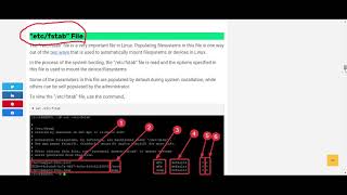 Understanding the fstab file in Linux RHCSA 8 Lesson 13B [upl. by Oletta273]