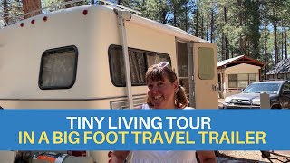 Big Foot Travel Trailer Tour Woman Living Big in a Tiny Home [upl. by Ariec235]