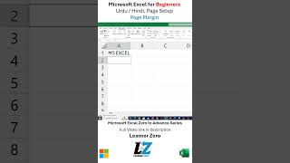 How to Change Page Margin in MS Excel  UrduHindi excel learning teacher shorts shortsfeed [upl. by Ennairek]