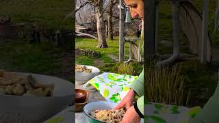 Grandma Cooking Rustic Gutab in the Mountains of Azerbaijan 🤤🔥 [upl. by Lerej]